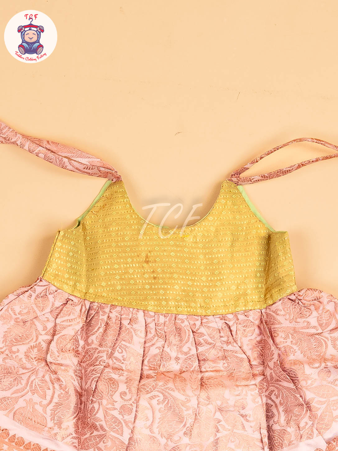 Lite Green & Lite Pink - New Born Frock