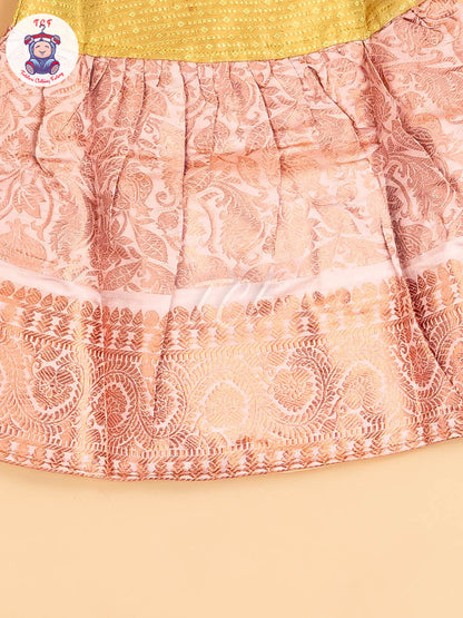 Lite Green & Lite Pink - New Born Frock