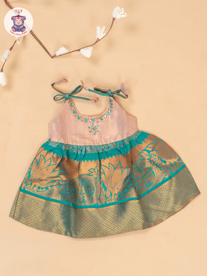 Teal Green - New Born Frock