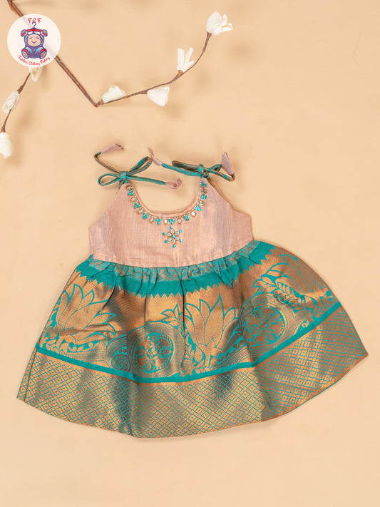 Teal Green - New Born Frock