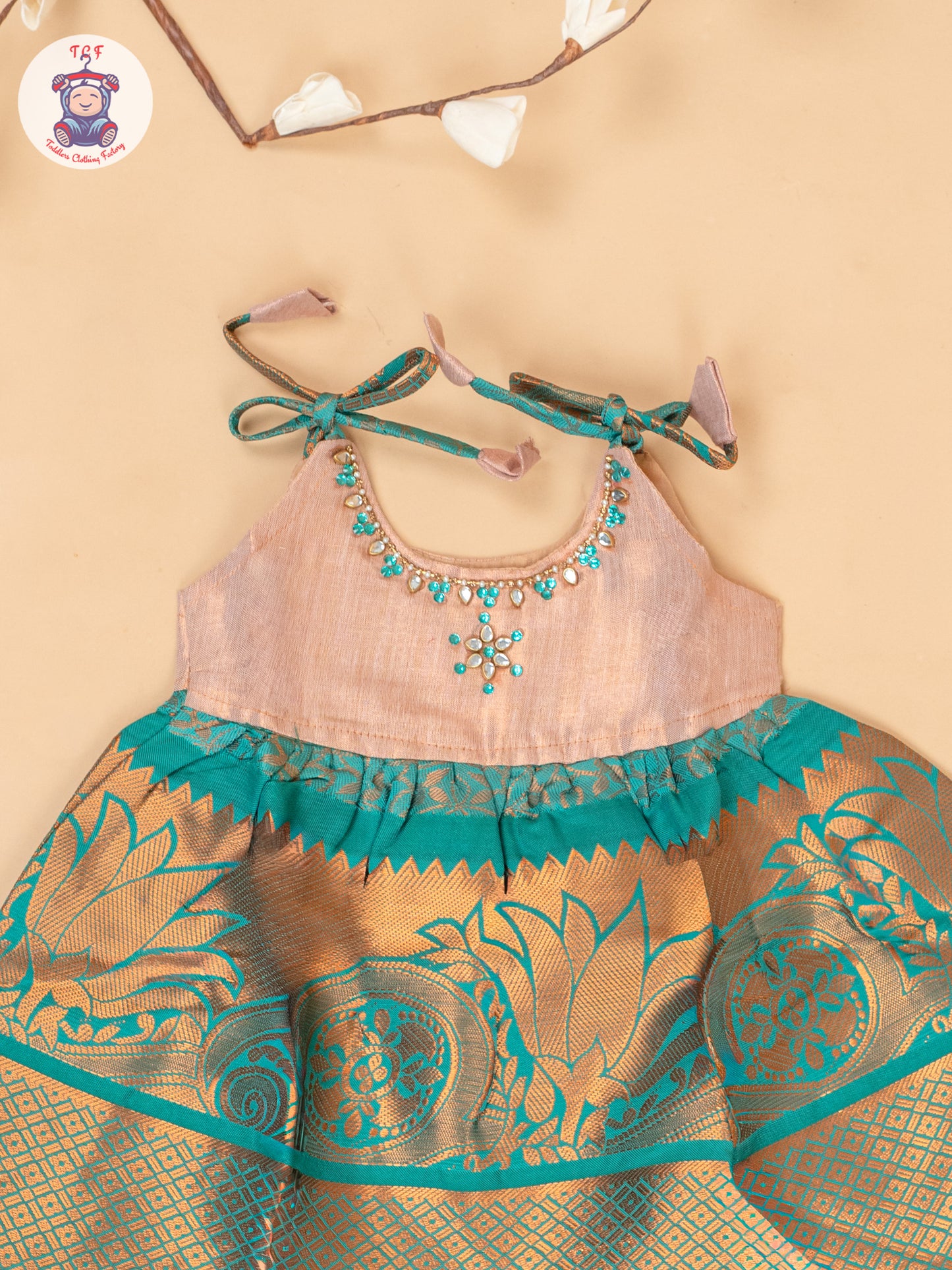 Teal Green - New Born Frock