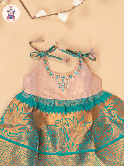 Teal Green - New Born Frock