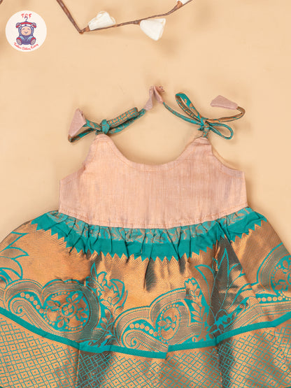 Teal Green - New Born Frock