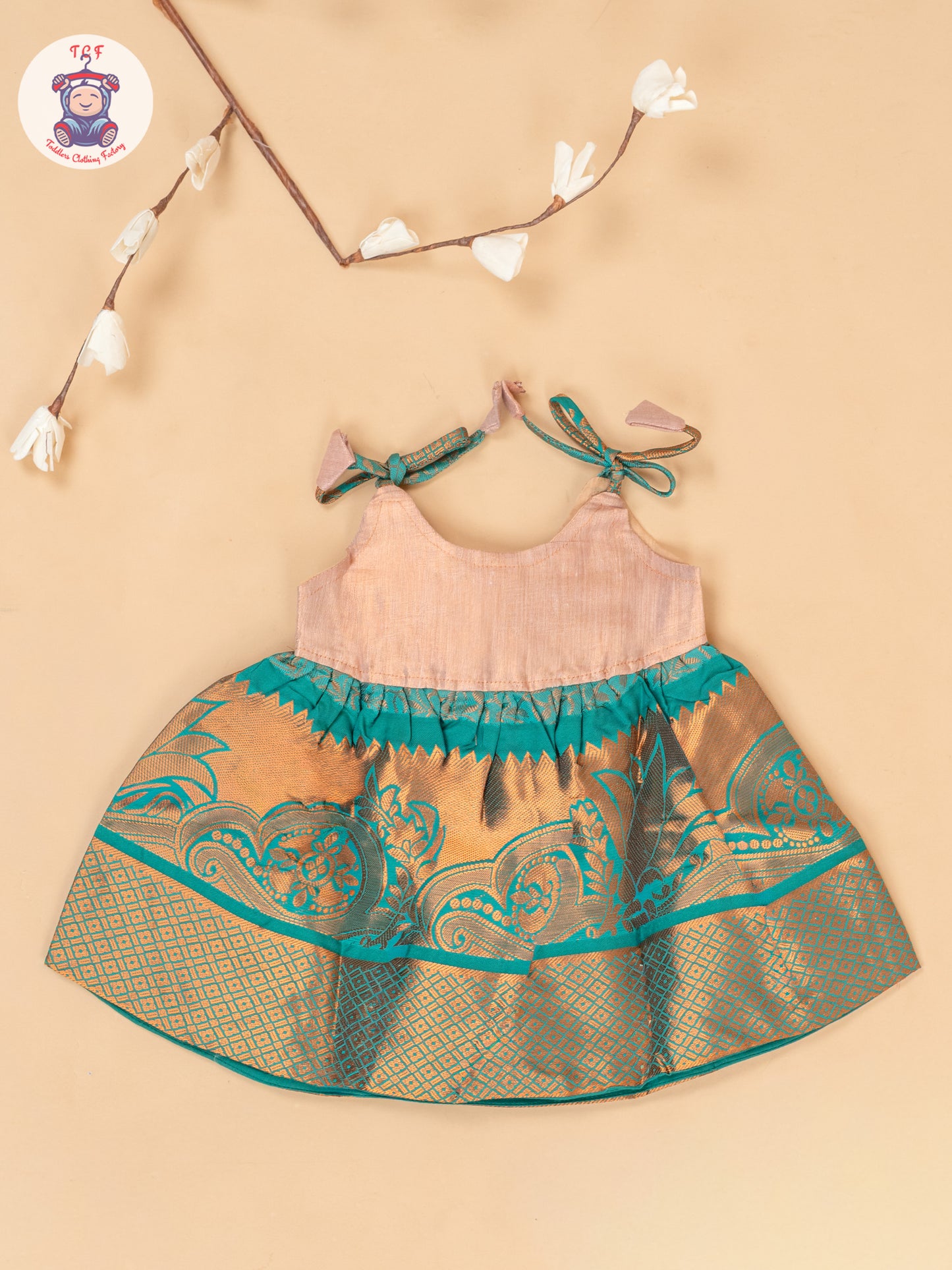 Teal Green - New Born Frock