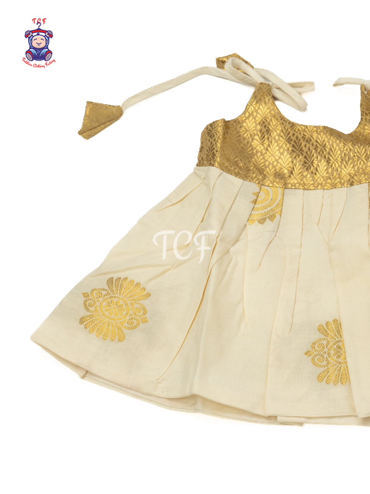 Ivory & Gold - Newborn Baby Frock