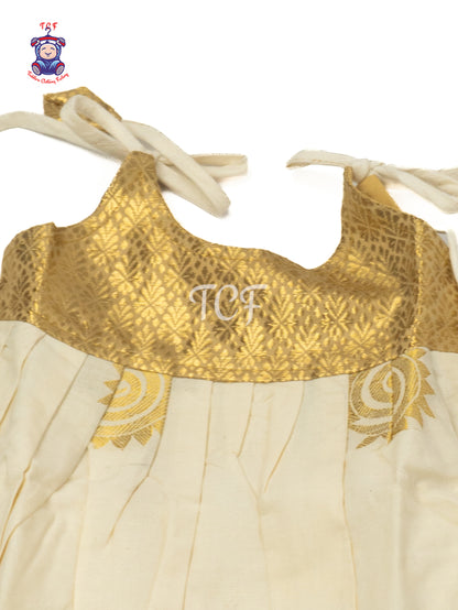 Ivory & Gold - Newborn Baby Frock