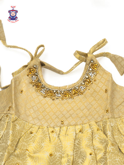 Royal Golden Grace - New born Frock