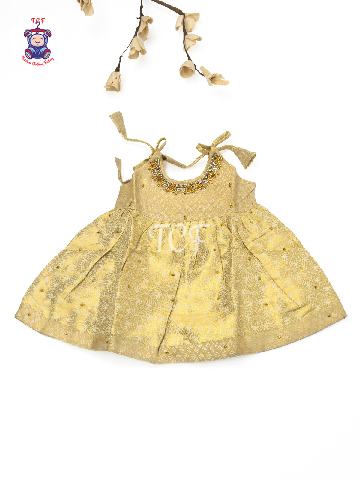 Royal Golden Grace - New born Frock