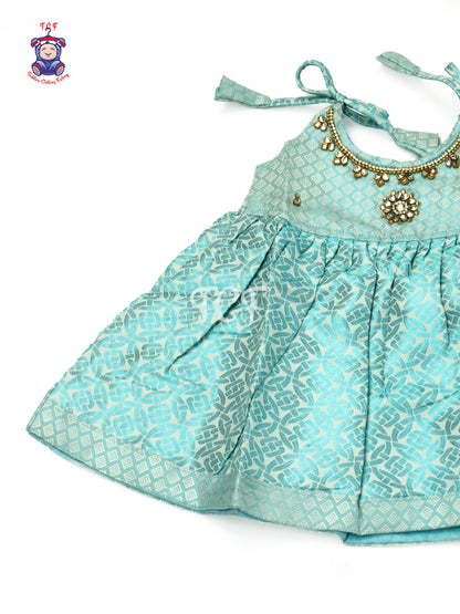Aqua Gold Grace - New born Frock