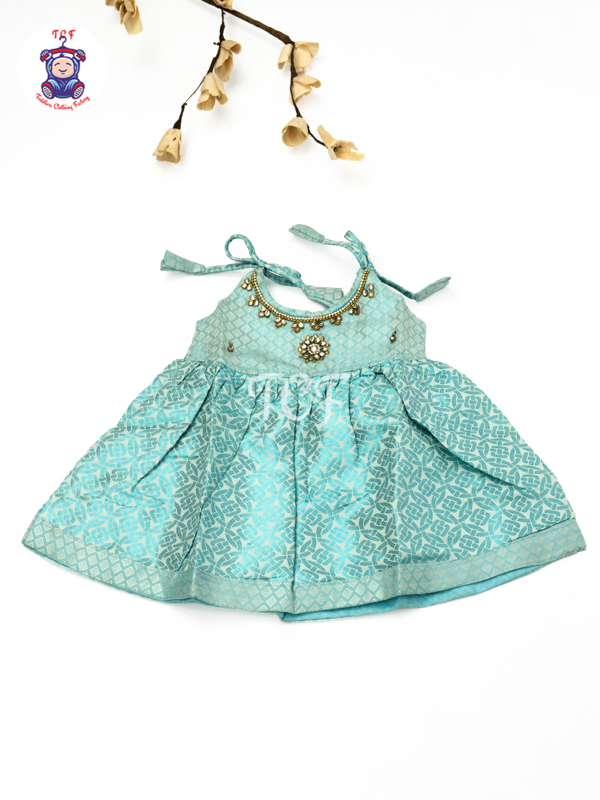 Aqua Gold Grace - New born Frock