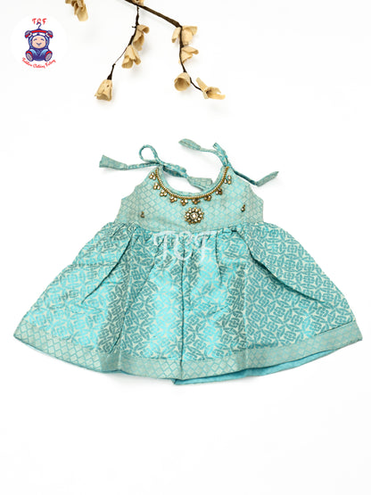 Aqua Gold Grace - New born Frock
