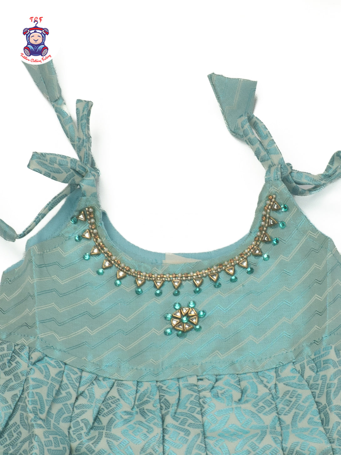 Turquoise Jewel Grace - New born Frock