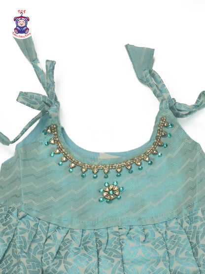 Turquoise Jewel Grace - New born Frock