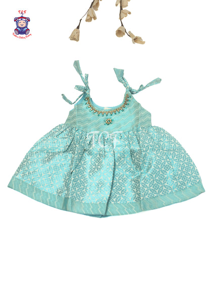 Turquoise Jewel Grace - New born Frock