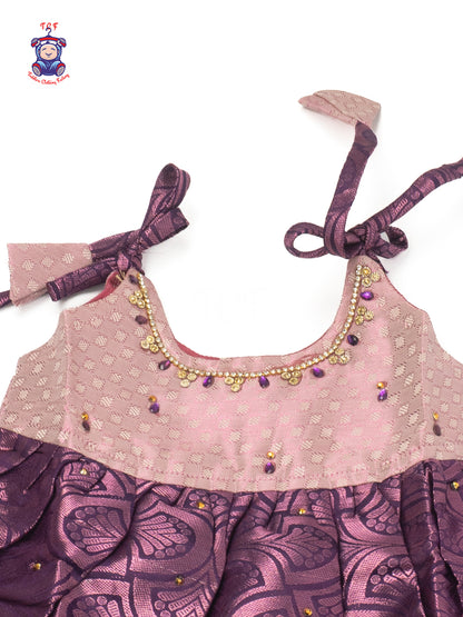 Rose Pearl Charm - New born Frock