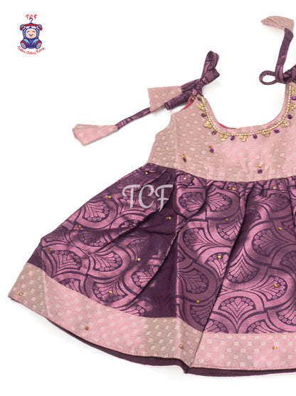 Rose Pearl Charm - New born Frock