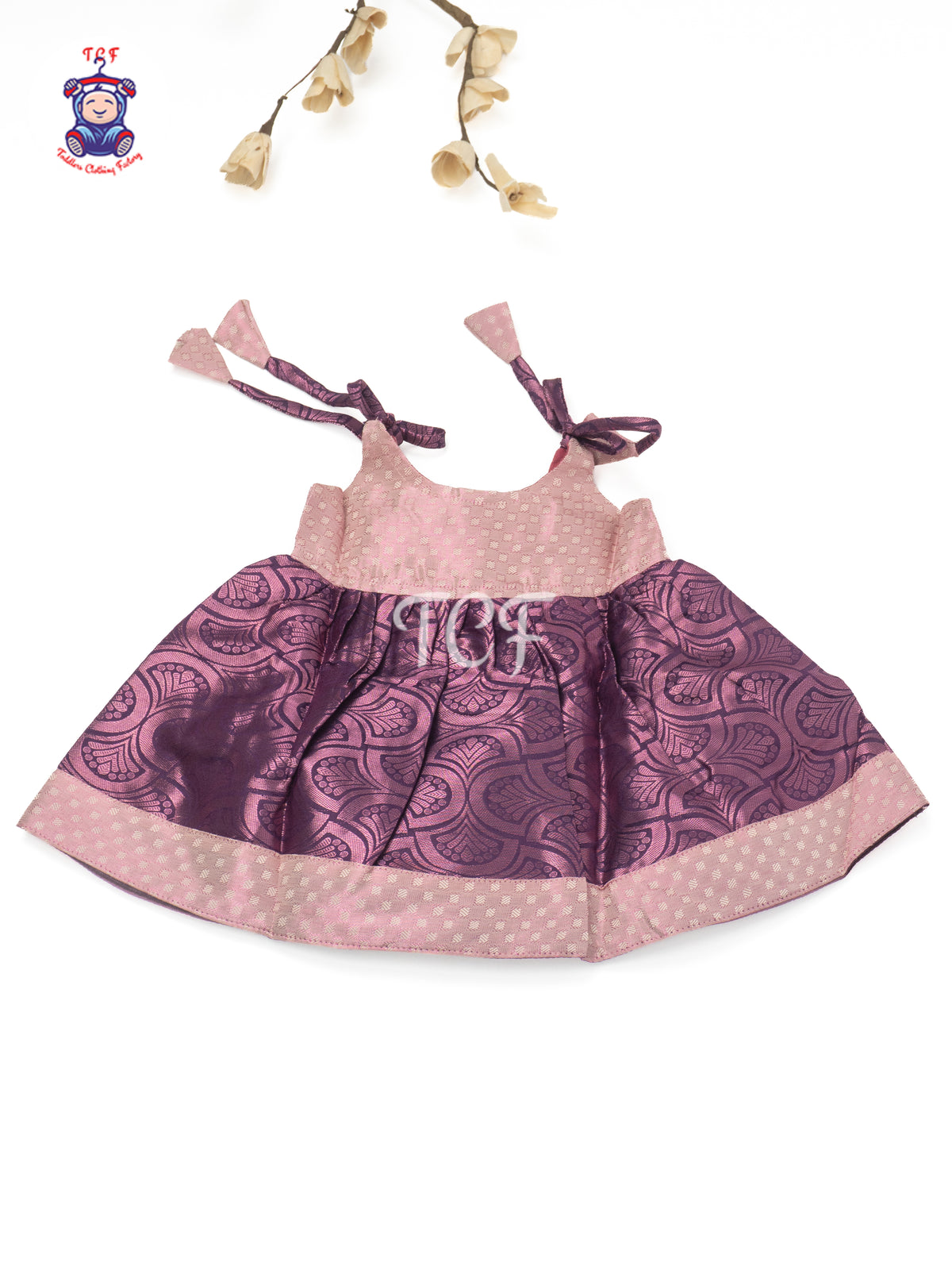 Rose Pearl Charm - New born Frock