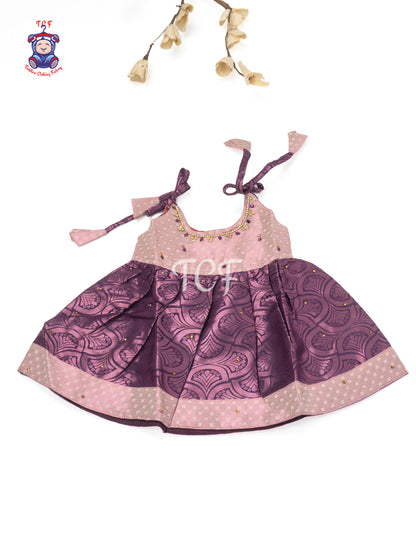 Rose Pearl Charm - New born Frock