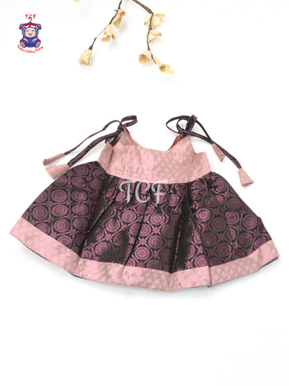 Blush Emerald Blossom - New born Frock