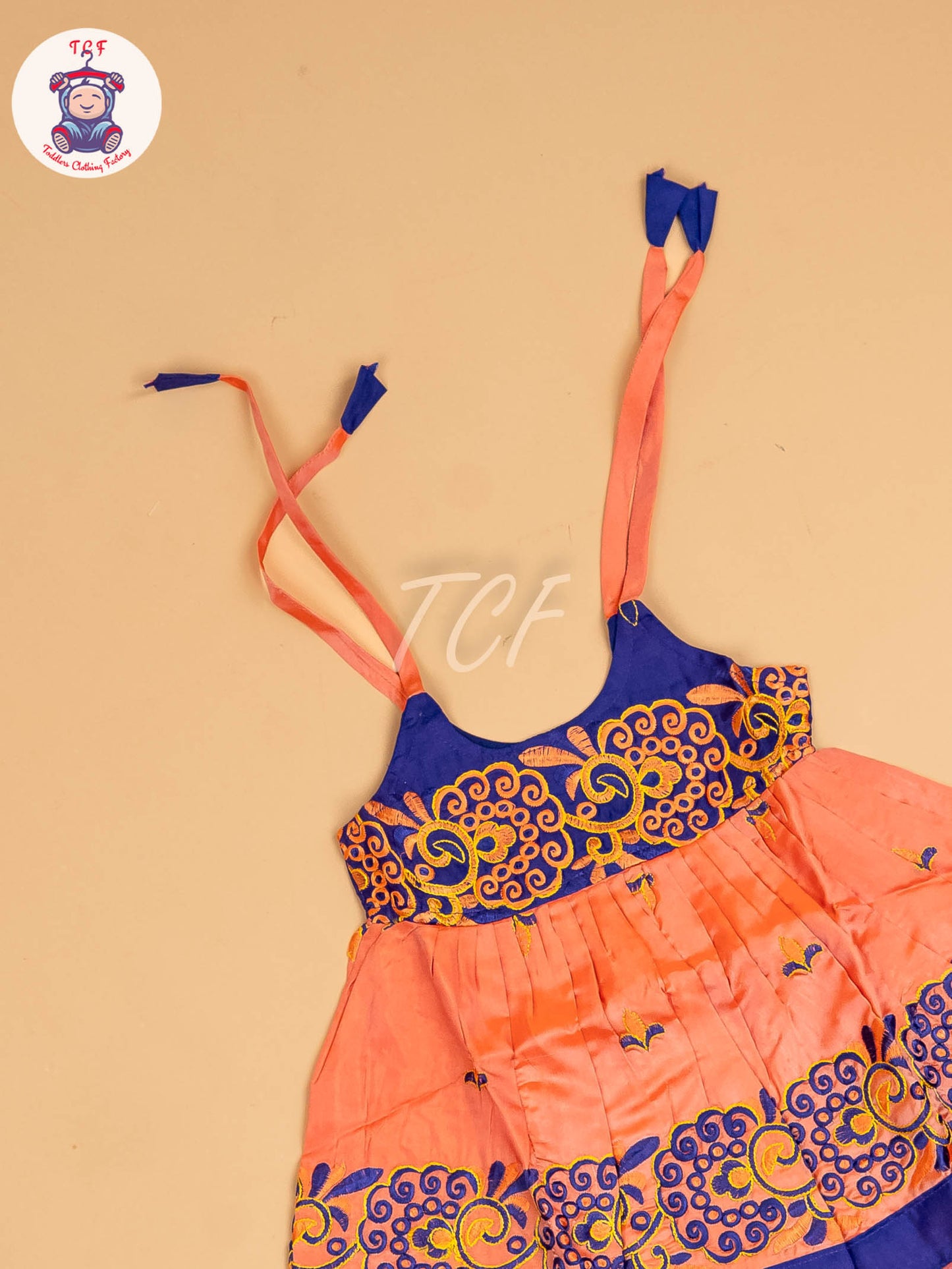 Violet & Orange - New Born Frock