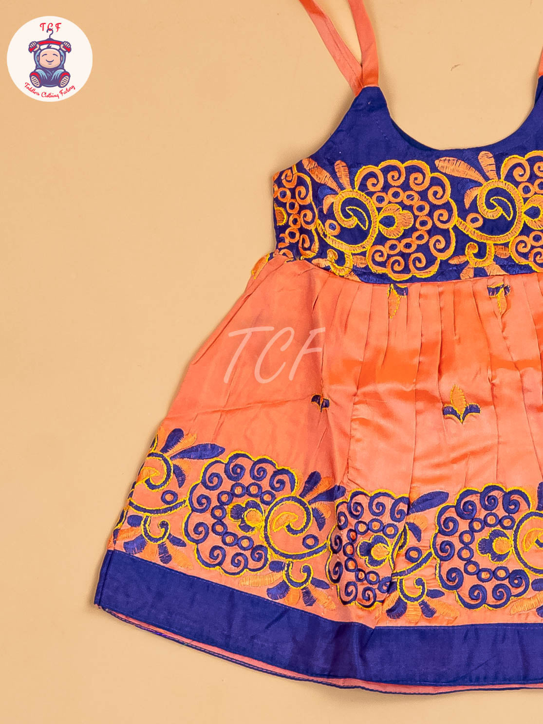 Violet & Orange - New Born Frock
