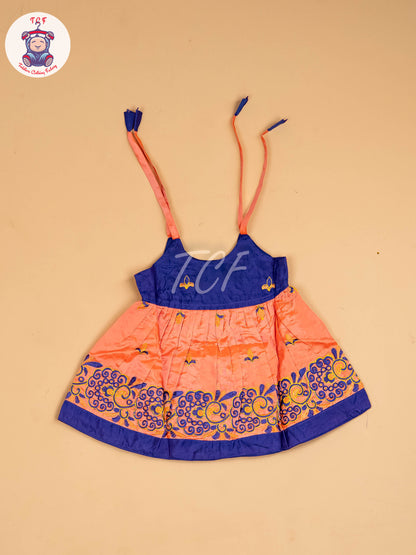 Violet & Orange - New Born Frock