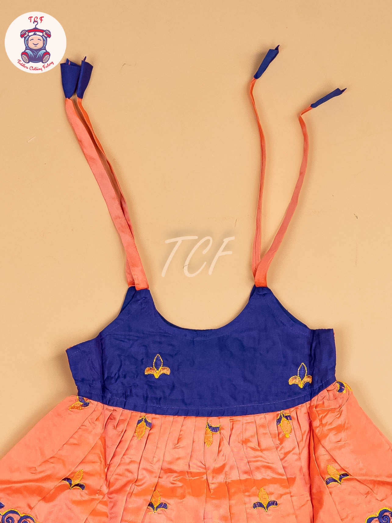 Violet & Orange - New Born Frock