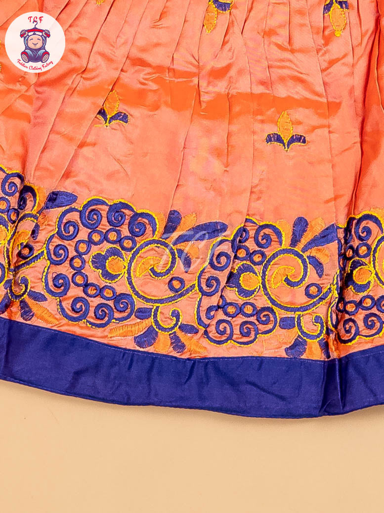 Violet & Orange - New Born Frock