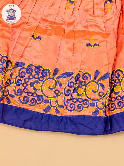Violet & Orange - New Born Frock