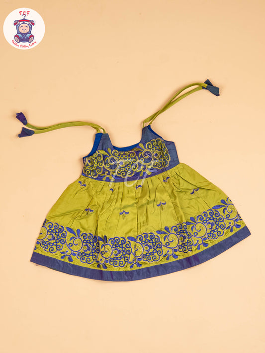 Blue & Green - New Born Frock