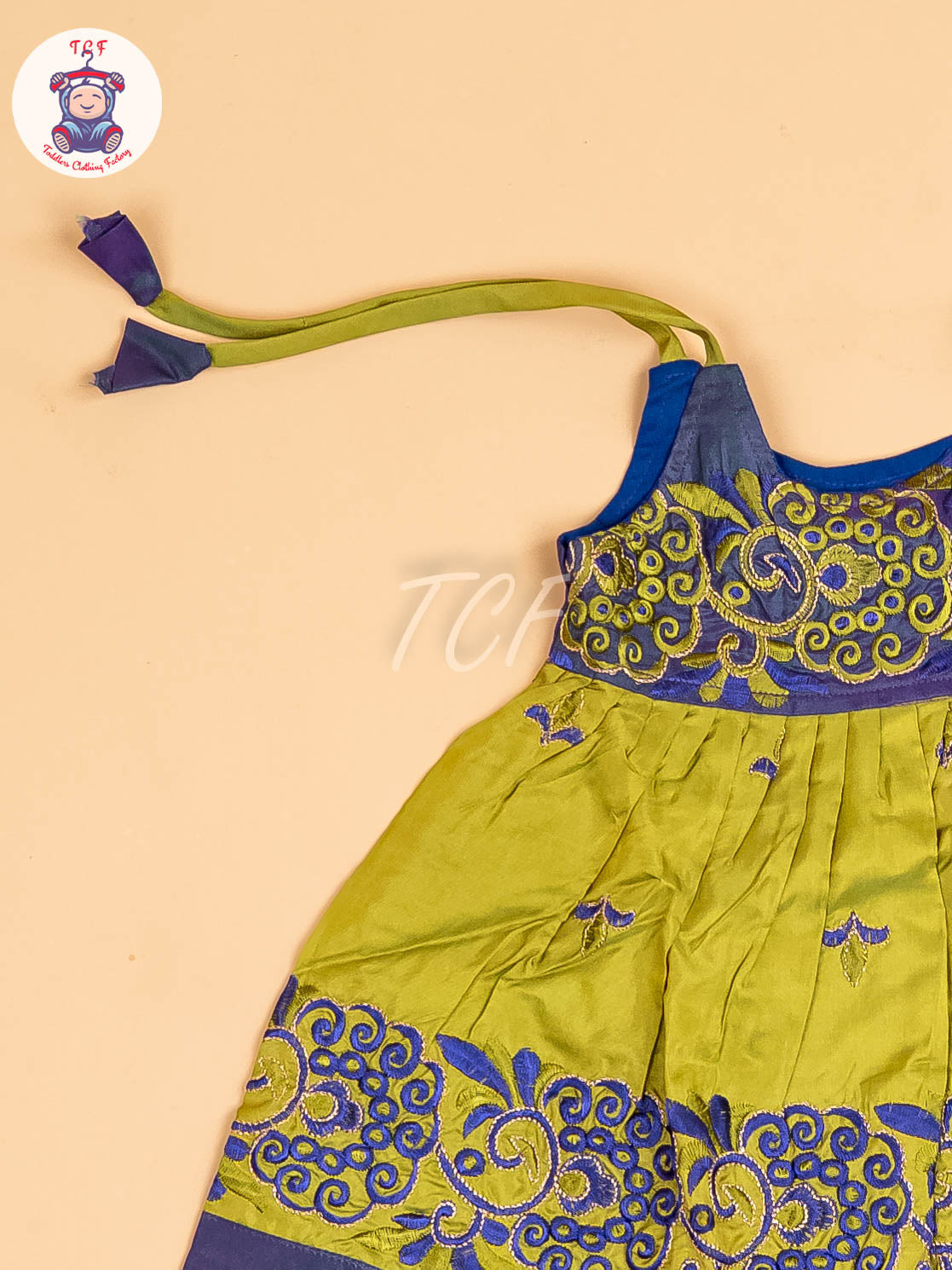 Blue & Green - New Born Frock