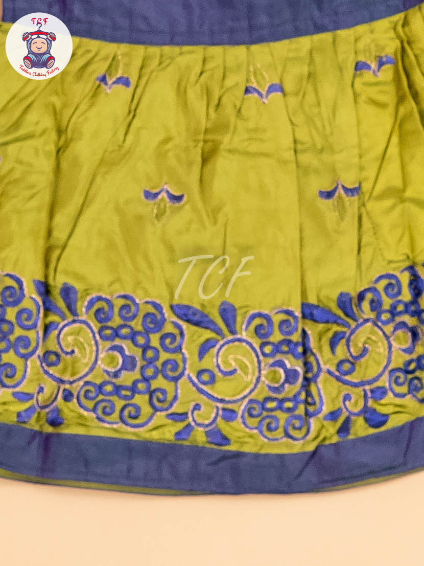 Blue & Green - New Born Frock
