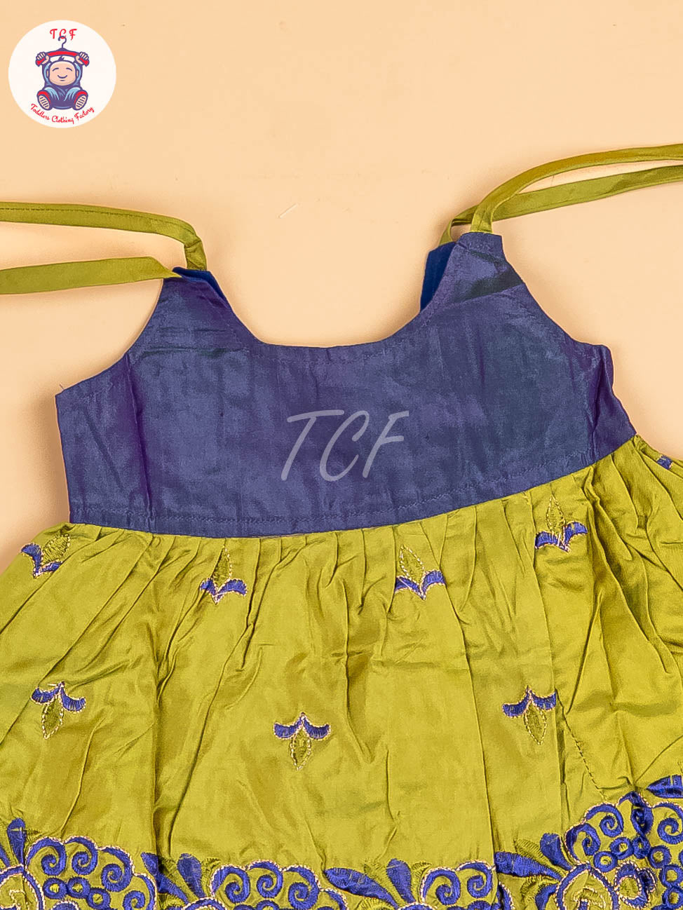 Blue & Green - New Born Frock