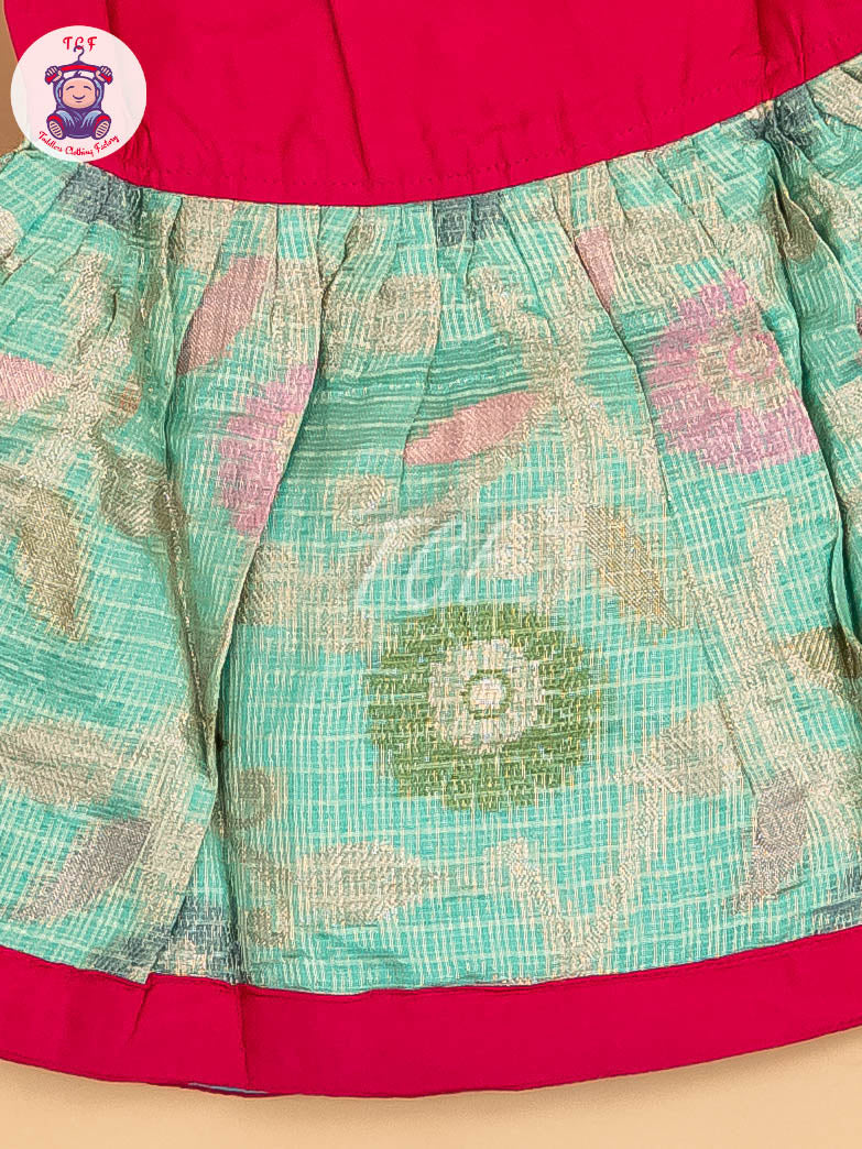 Pink & Green - New Born Frock