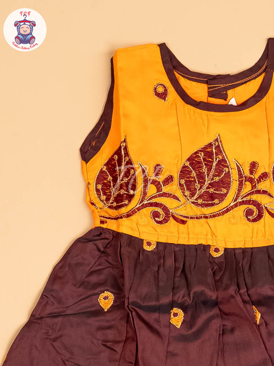 Mustard & Maroon - Frock