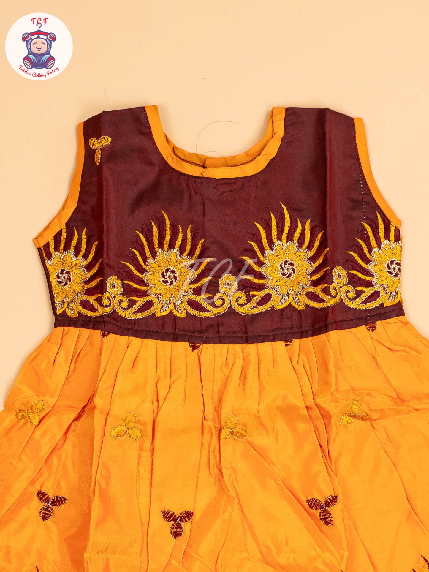Maroon & Mustard - Frock