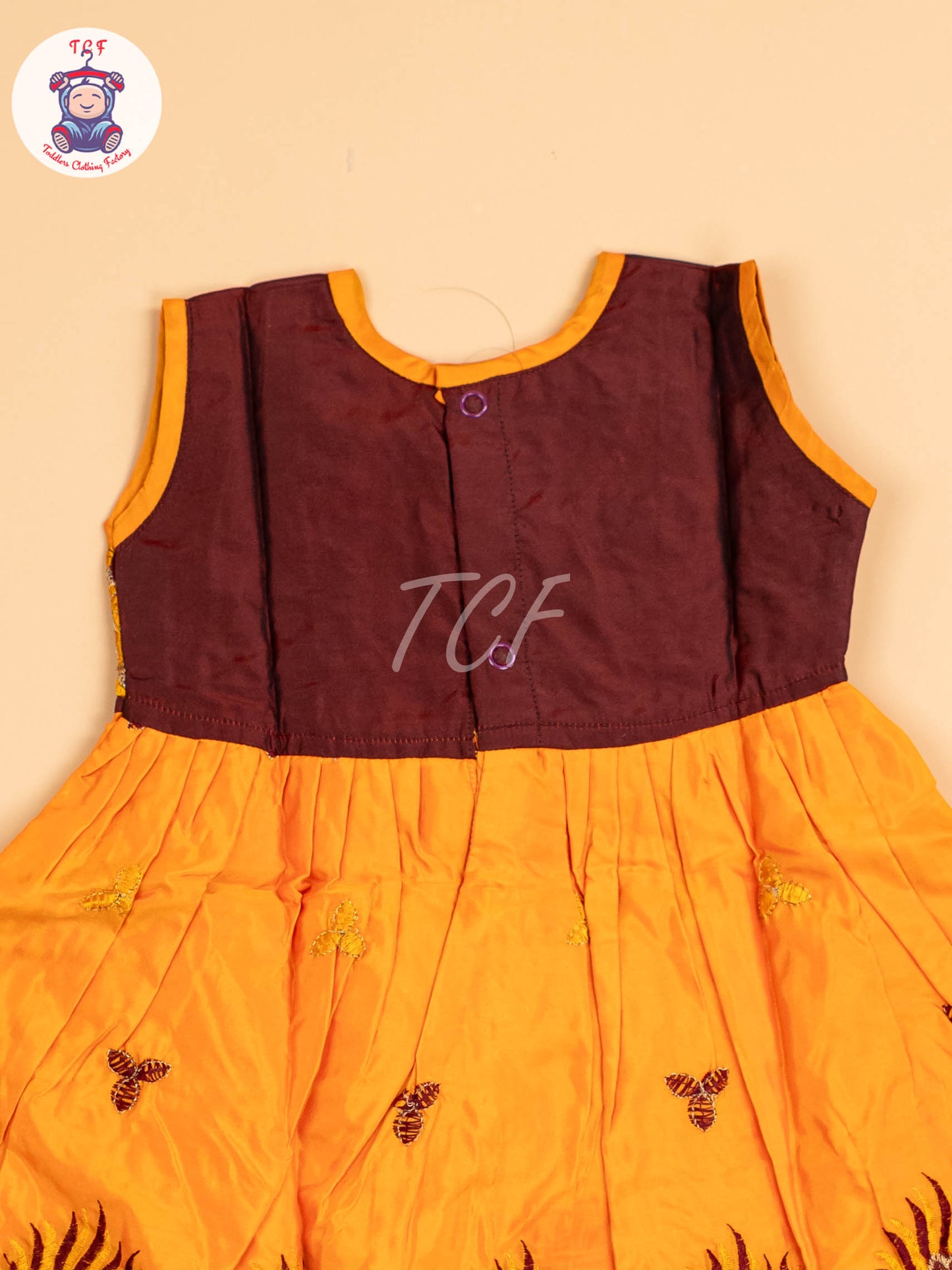 Maroon & Mustard - Frock