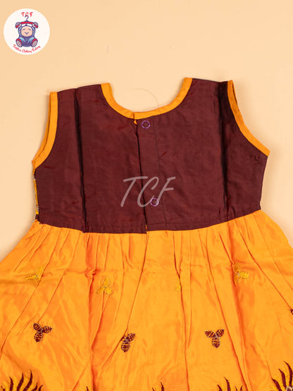 Maroon & Mustard - Frock