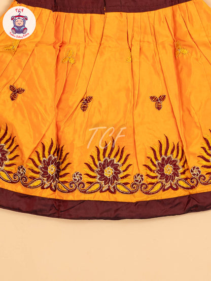 Maroon & Mustard - Frock