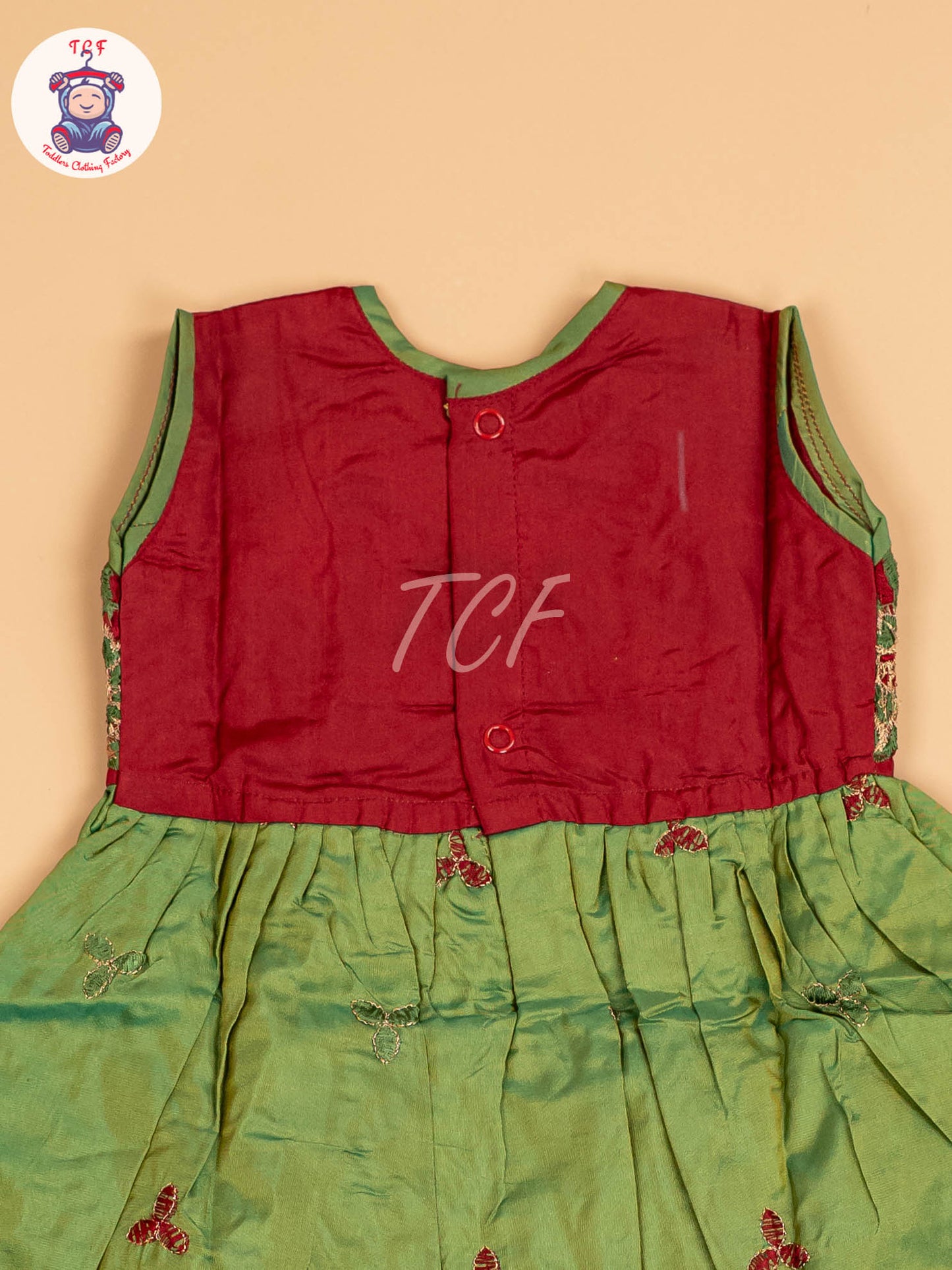 Maroon & Green - Frock