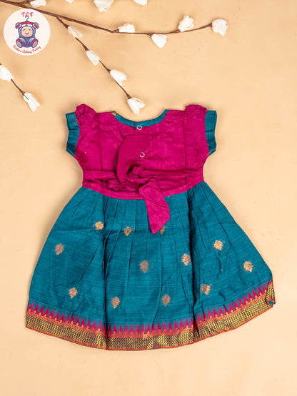 Magenta & Teal Blue - Frock