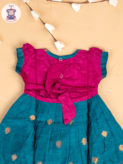 Magenta & Teal Blue - Frock