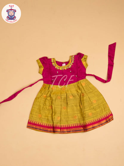 Magenta & Green - Frock