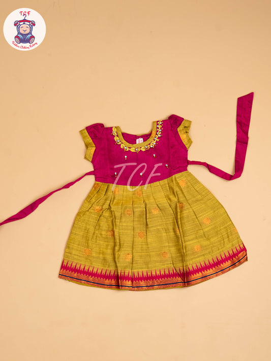 Magenta & Green - Frock