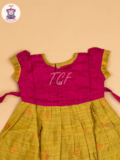 Magenta & Green - Frock