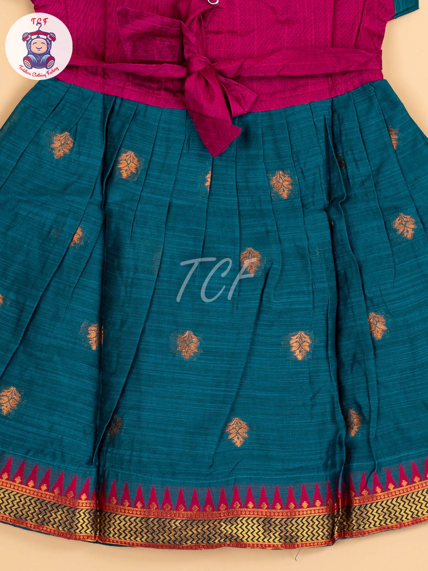Magenta & Teal Green - Frock