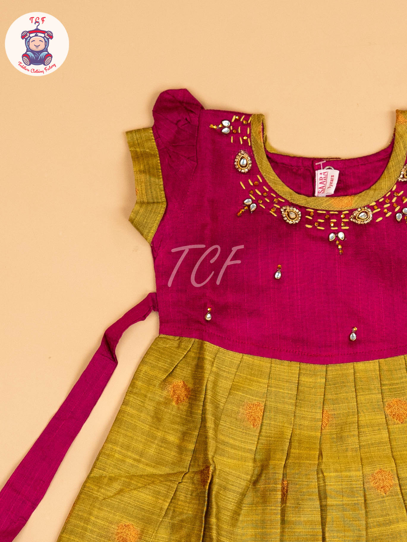Magenta & Green - Frock