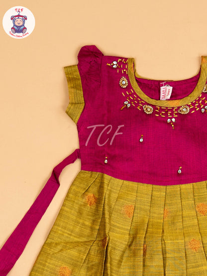 Magenta & Green - Frock