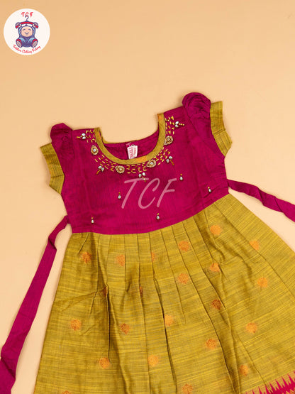 Magenta & Green - Frock