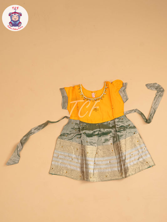 Mustard & Lite Green - Frock